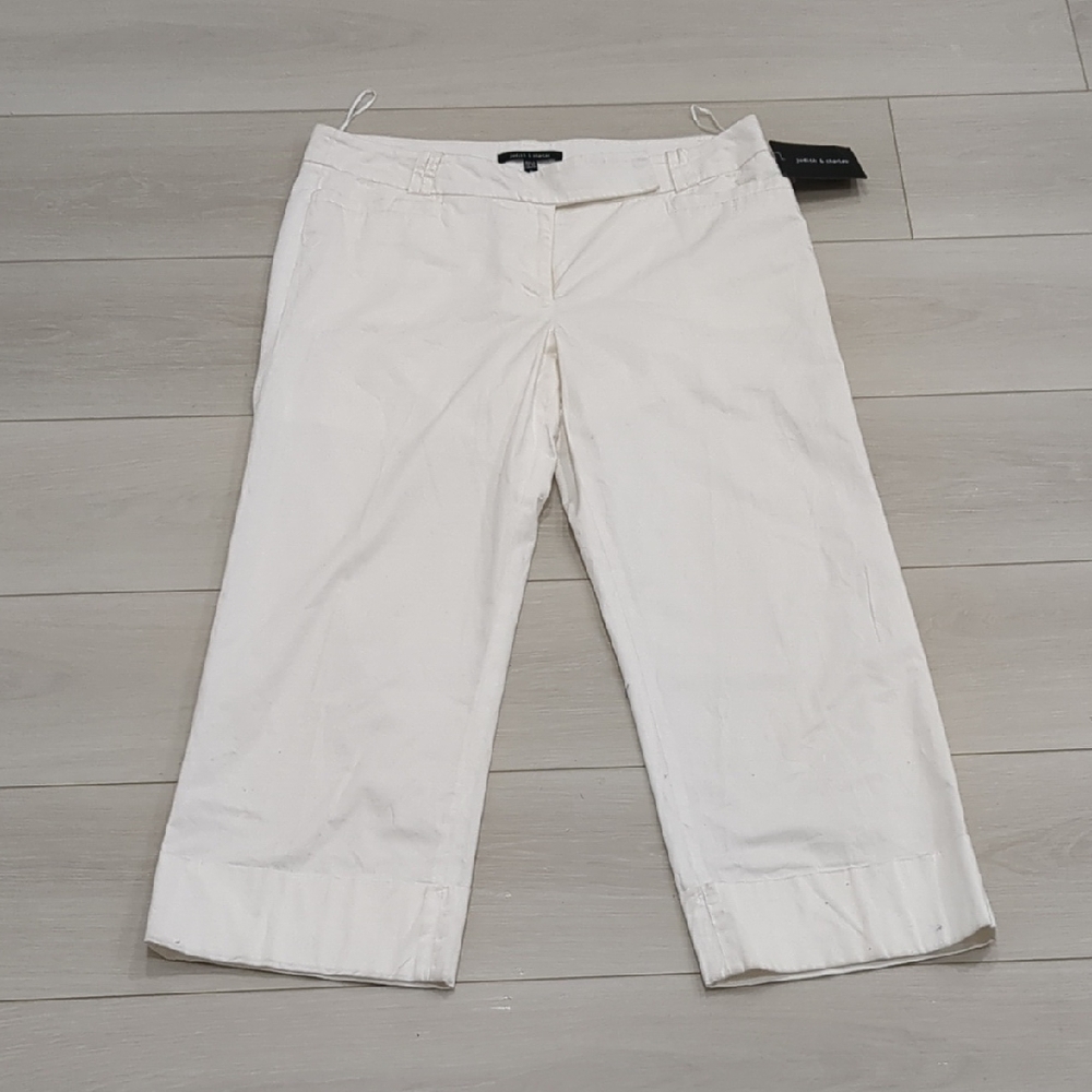 Judith & Charles Becca White Trousers Size 12 NWT